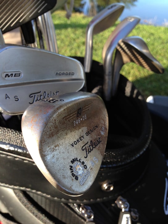 And one of his trusty Vokey Design wedges.