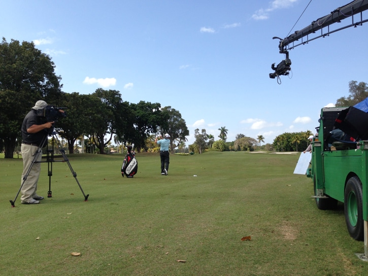 With the winds picking up at Doral, the knock down...