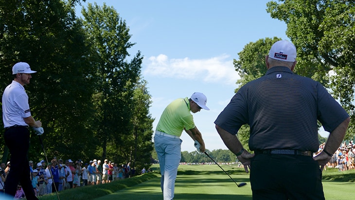 It was then time for Butch Harmon to watch and...