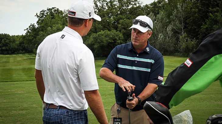 Titleist Tour Rep Jim C. works with Tom...