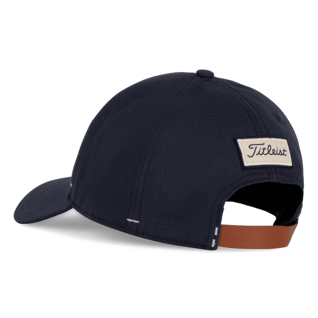 Leather strap top adjustable hat