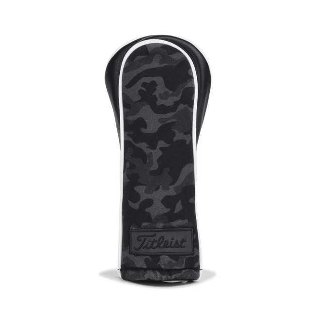 Black Camo Leather & Cotton Twill Headcover | Titleist Black Camo Leather & Cotton Twill Headcover | Titleist