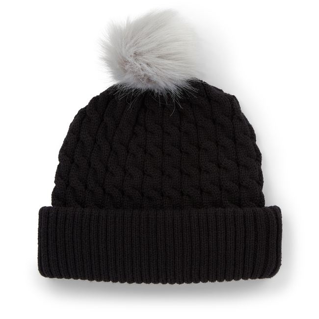 Cable Knit Pom Pom