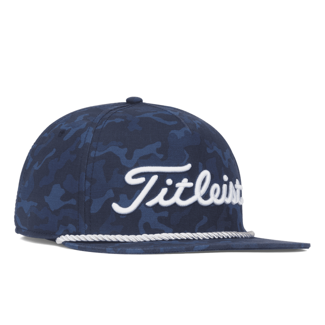 Navy Camo Cotton Rope Flat Bill