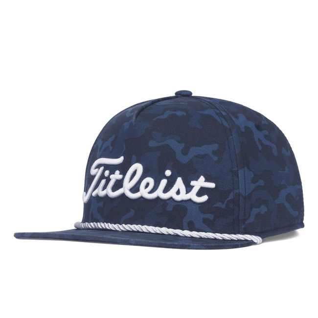 Navy Camo Cotton Rope Flat Bill Titleist Golf Hat