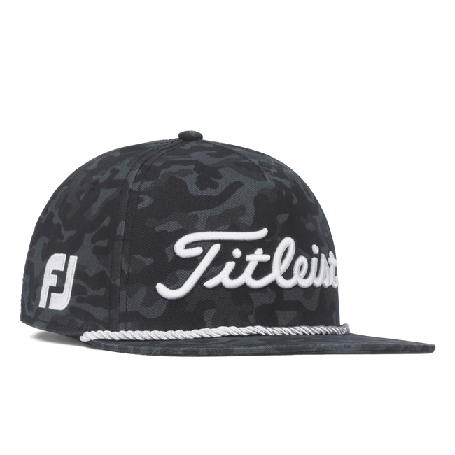 Black Camo Tour Cotton Rope Flat Bill