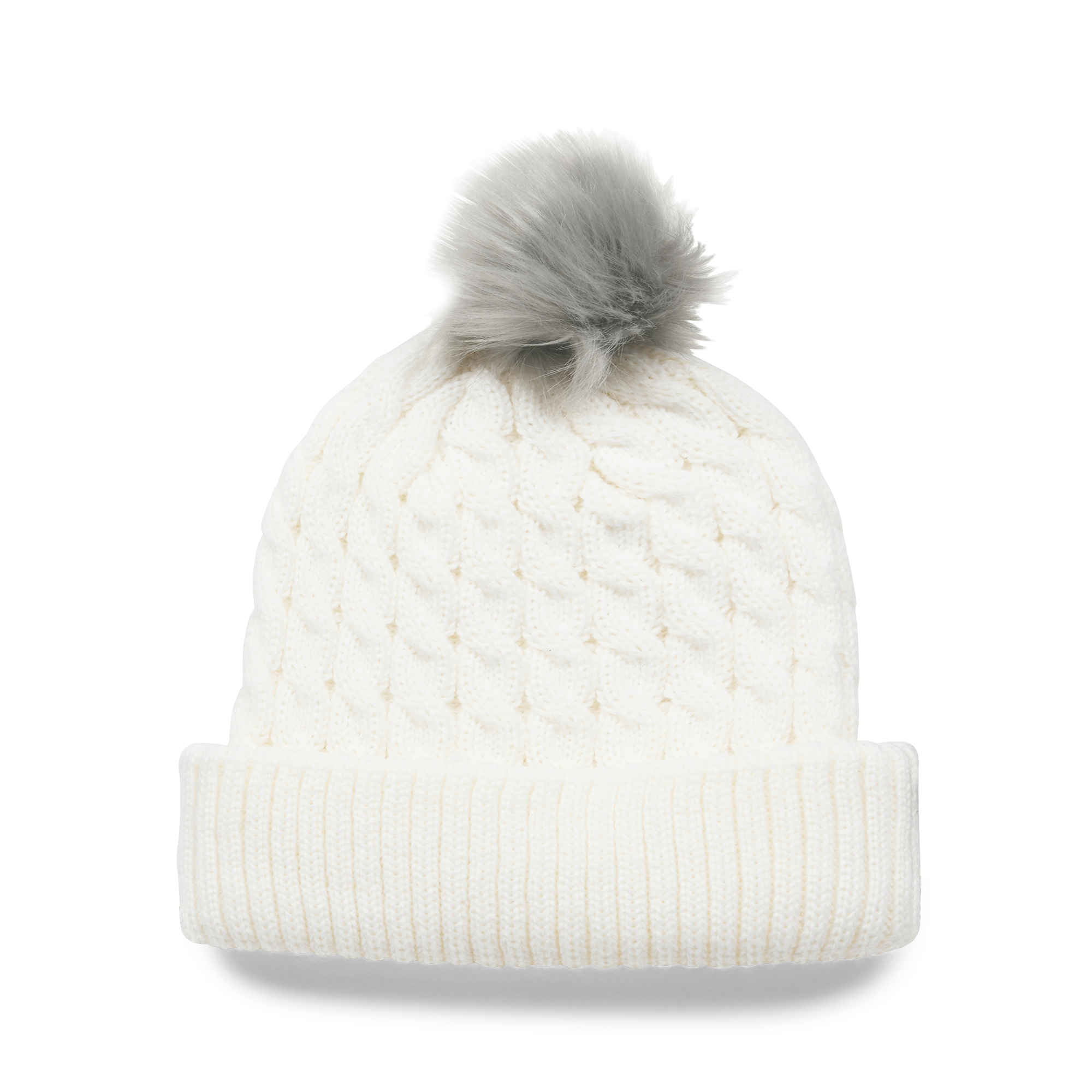 Cable Knit Pom Pom