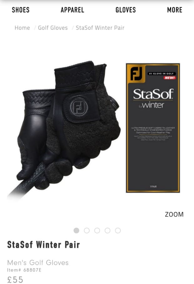 WinterSof or StaSof Winter gloves Golf Gear Team Titleist
