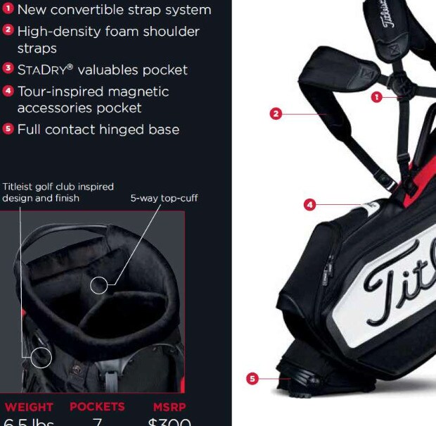 titleist stadry stand bag 2017