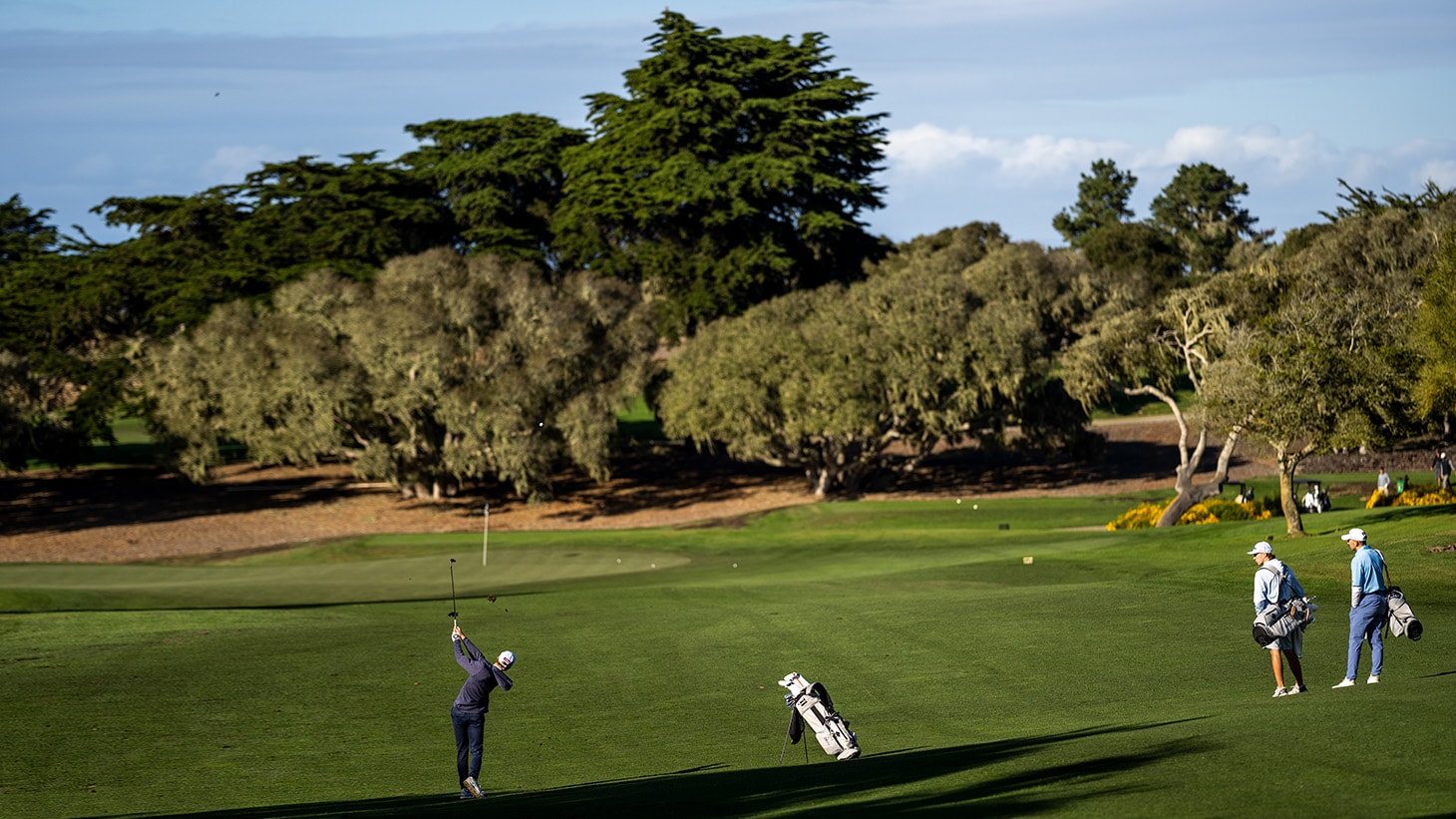 Luke hit a great wedge into No. 4 but the...