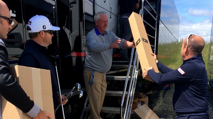 A very important delivery to the Titleist Tour...