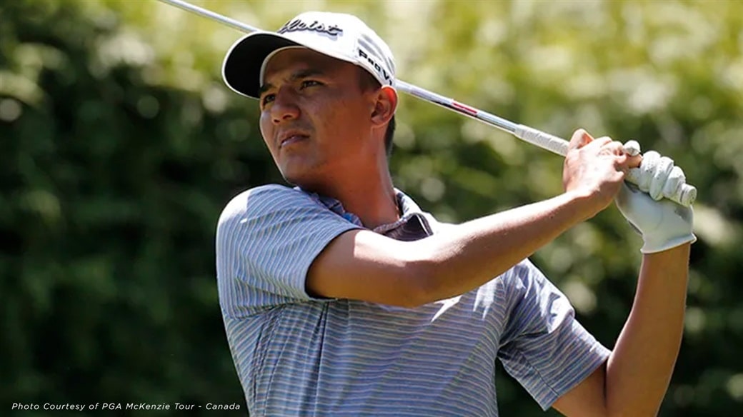 Alex Chiarella during action on the 2019 PGA MacKenzie Tour - Canada