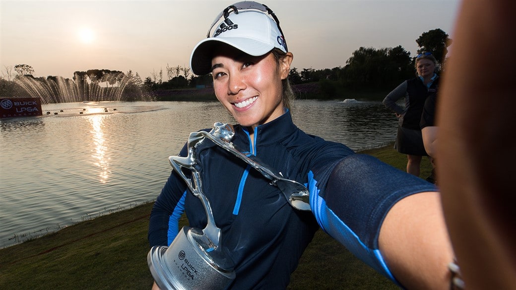 Danielle Kang is all smiles after defending her title at the 2019 Buick Shanghai LPGA