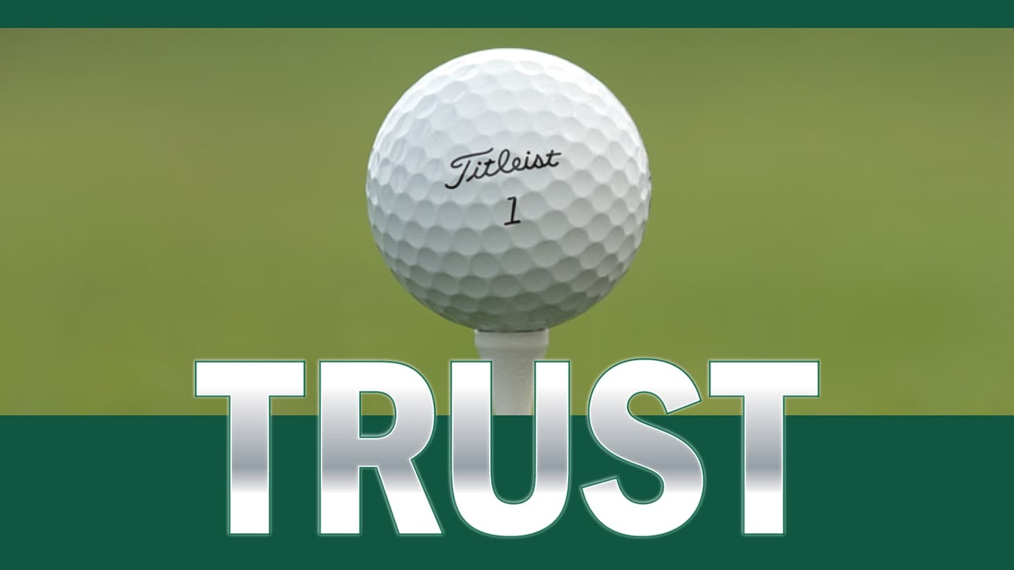 Titleist Pro V1 golf ball teed up at the 2018 Masters