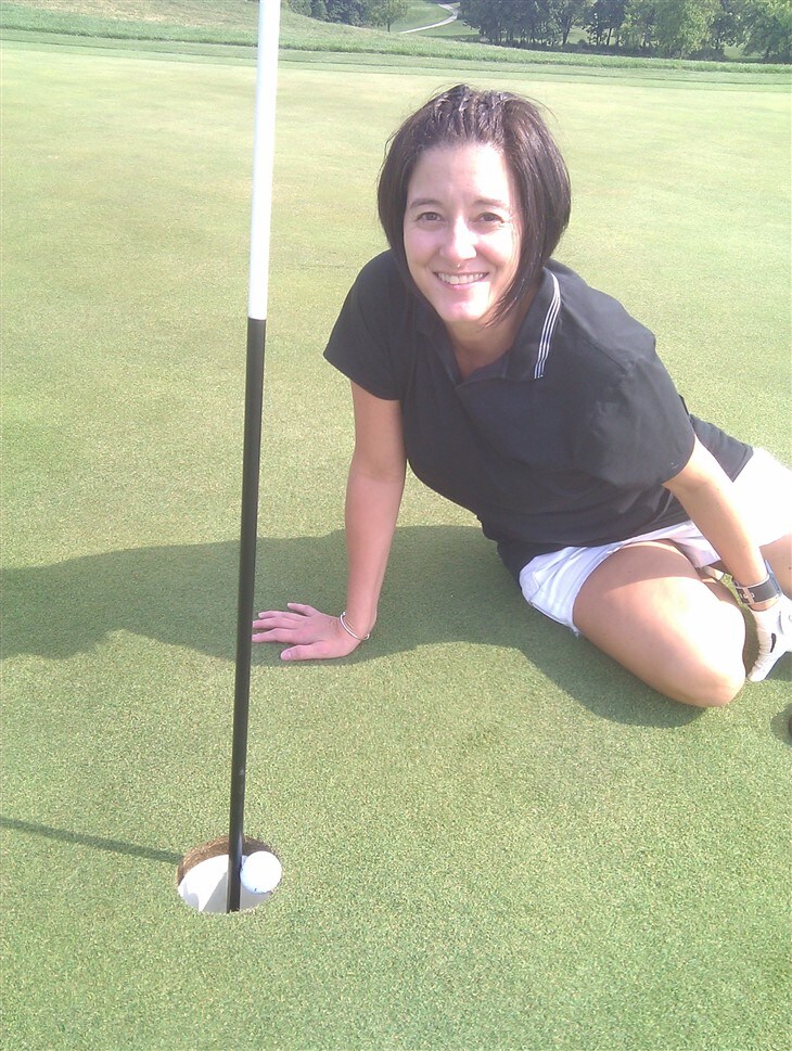 Acing out my husband 1st hole in one