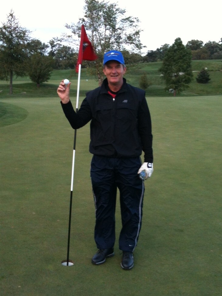 My first hole in one and my Dad helped