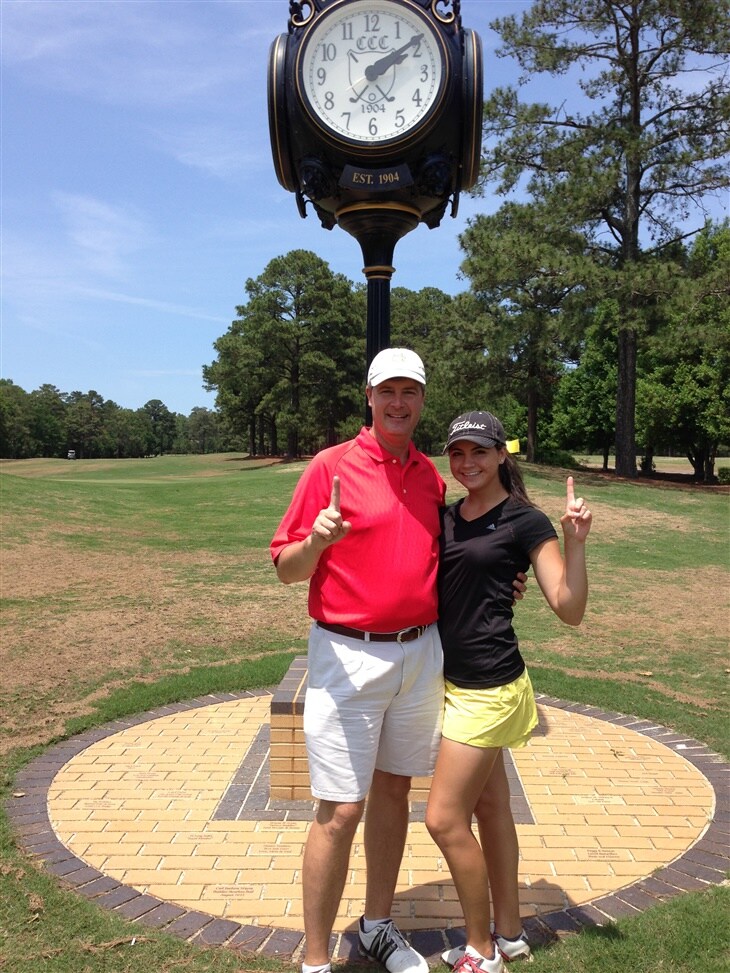 Father and Daugther both have first holes in one together