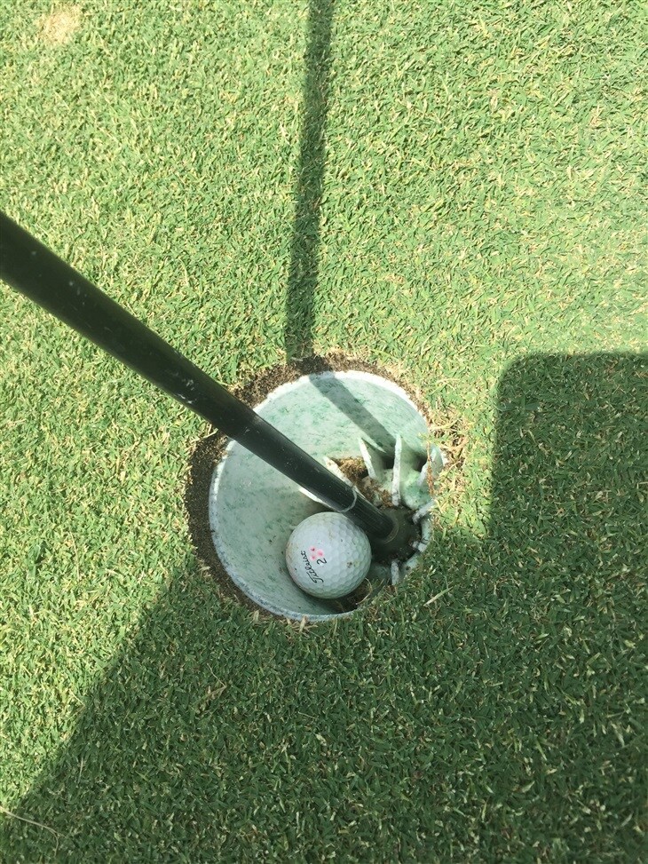 Shot a hole in one in 100 degree Texas heat!
