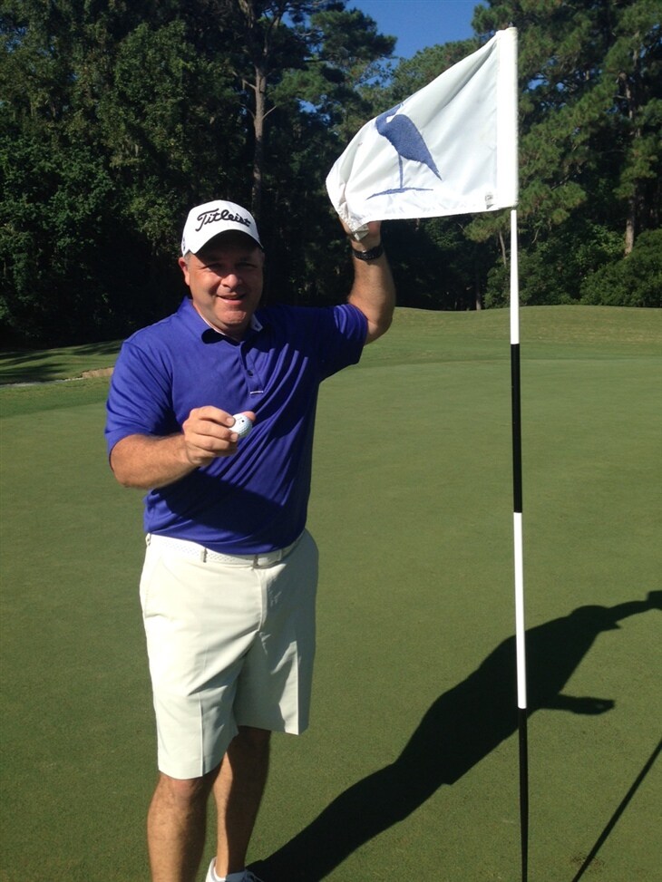Hole in One on a buddies trip 