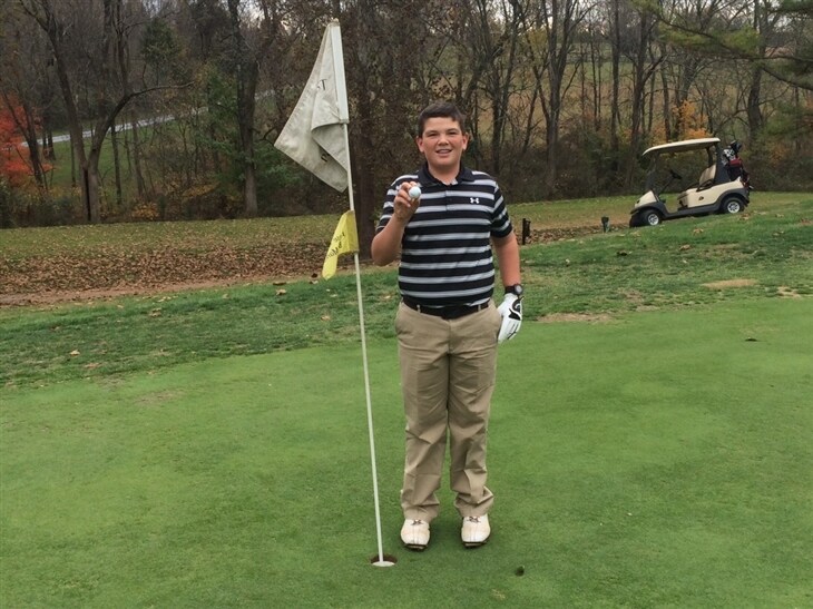Hole in One by 13 year old on Halloween!
