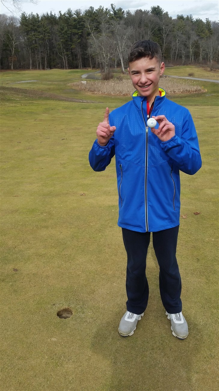 12 Year Old makes 1st Hole in One!!!