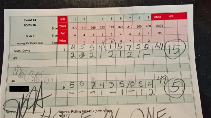 First Hole in One after 30 years of playing