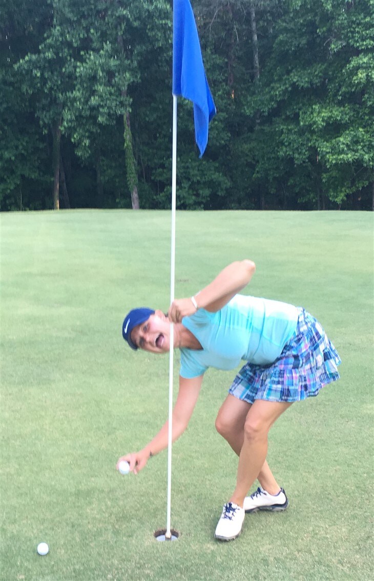 Hole10 par3 gap wedge 90yards @fun league!