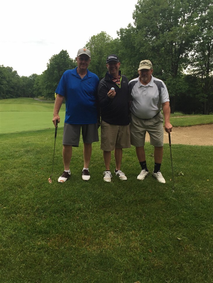 New ball, new clubs, hole in one!