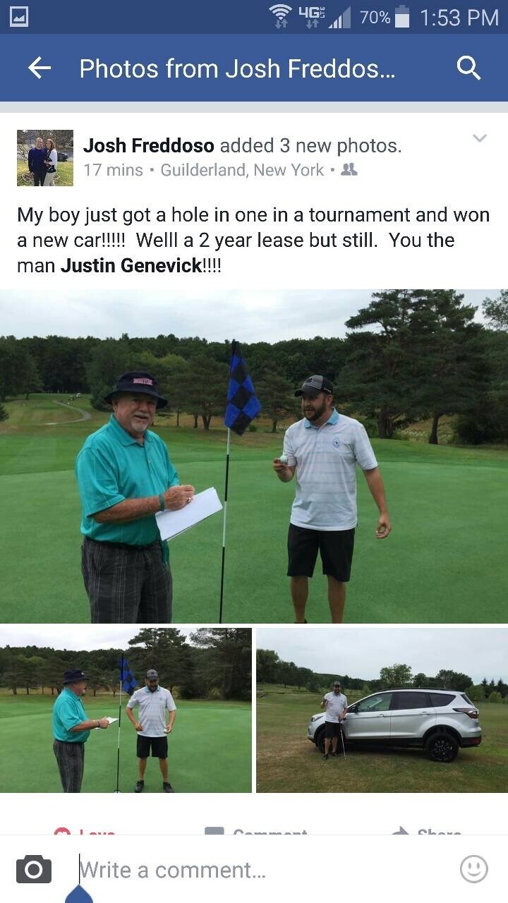 My first hole in one wins a car!