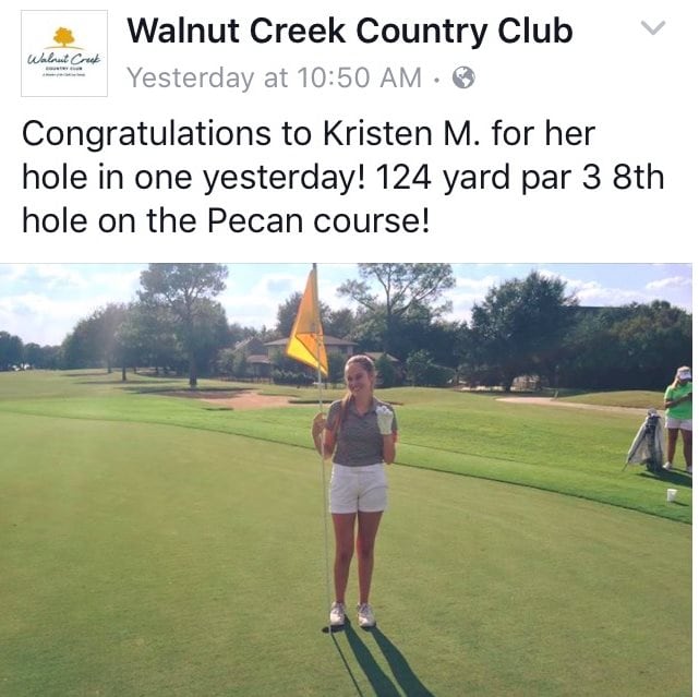 Girl Gets Hole in One at 15 years old!