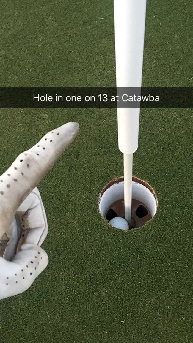 First hole in one, last hole of the day