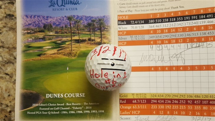 La Quinta Dunes Course Hole in One, #6
