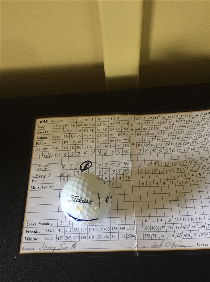 My First Hole in One after 41 years of playing.