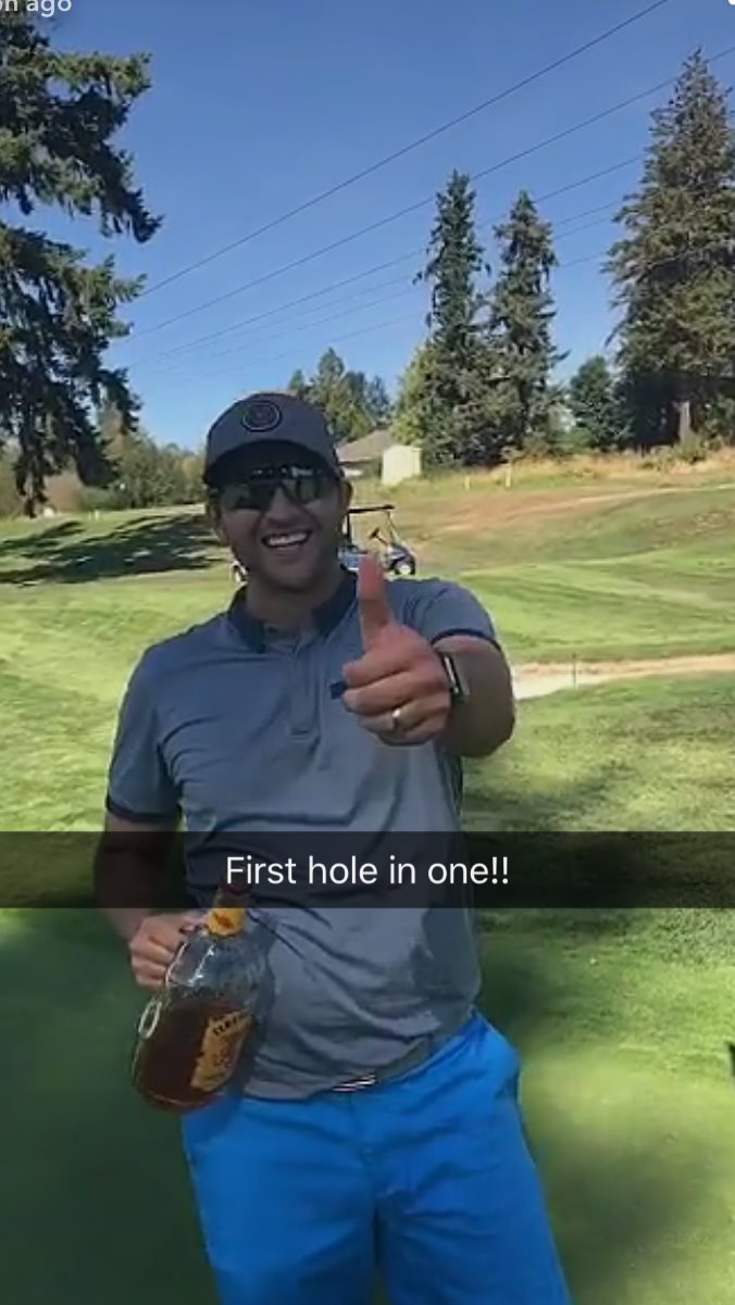 The last hole, was my first hole-in-one