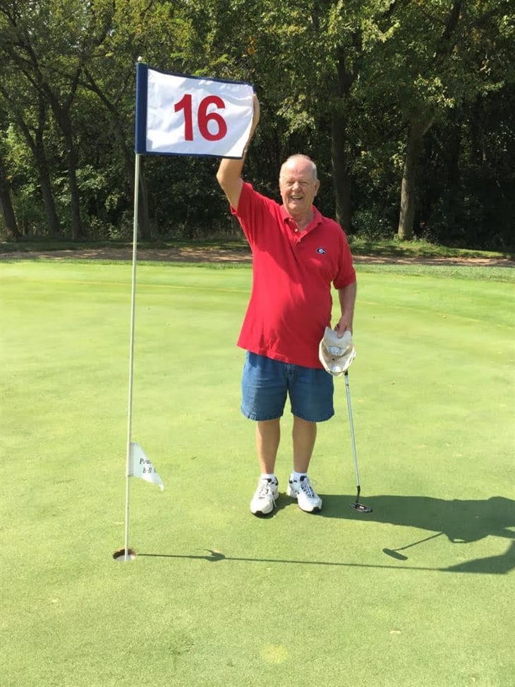 MY First Hole in One, at age 73!!! Auburn Hills Golf Course, Hole #16