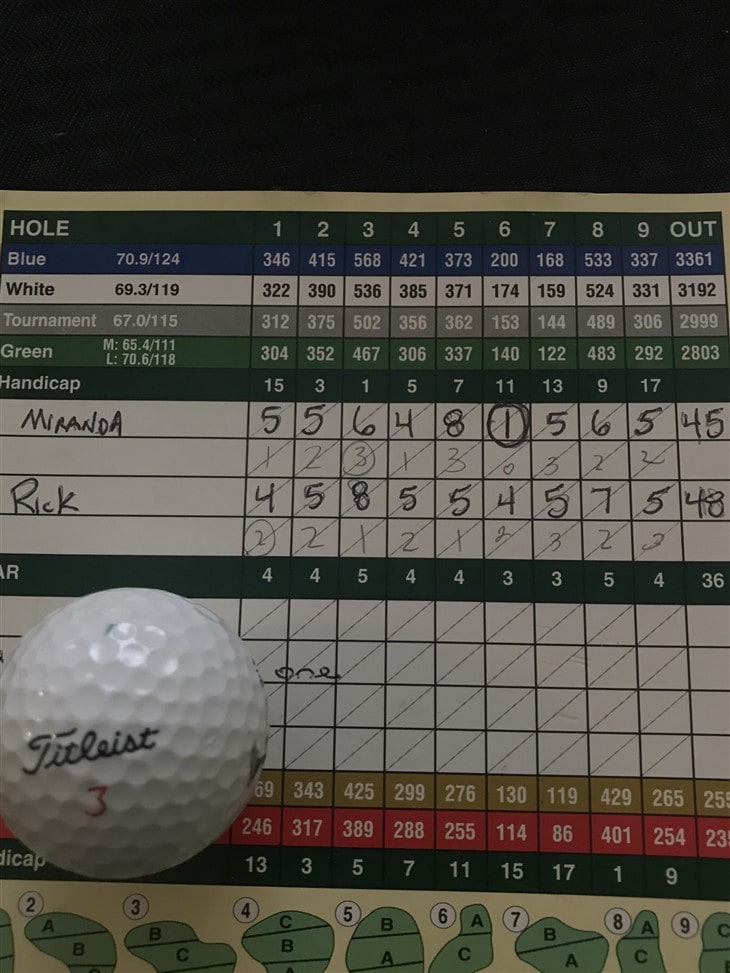 Daughter&#39;s hole in one