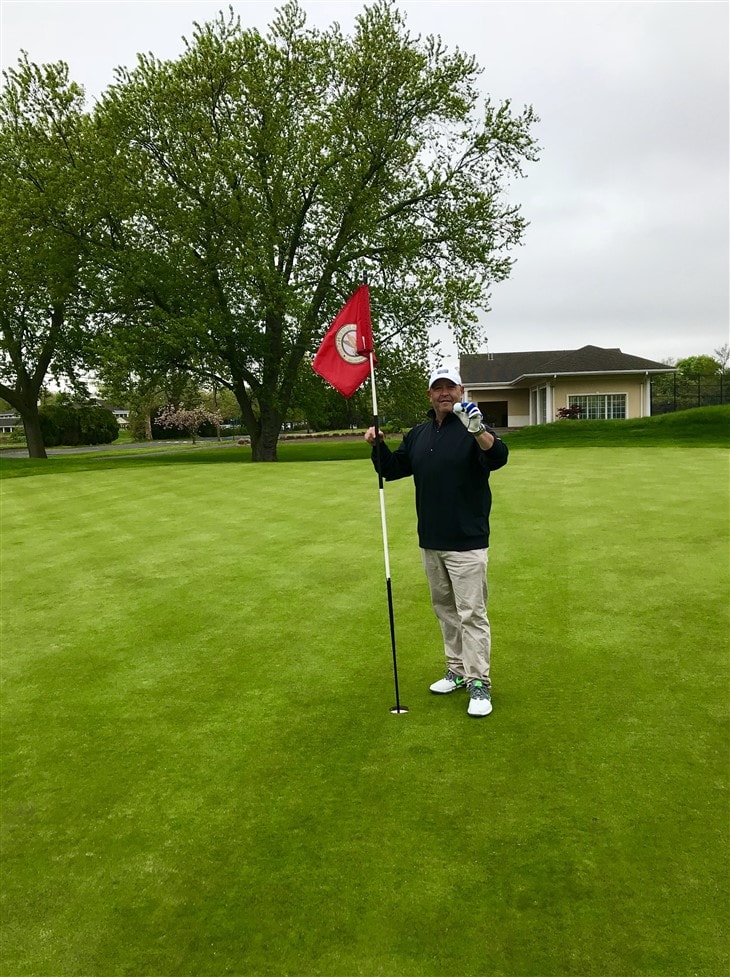 Brian Cooper hole in 1