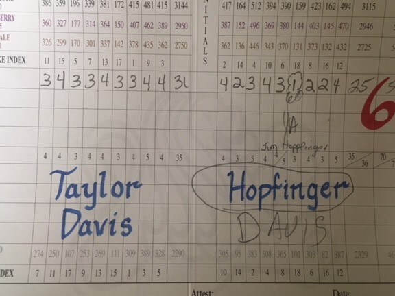 Hole in one backed up with another eagle downhill from there