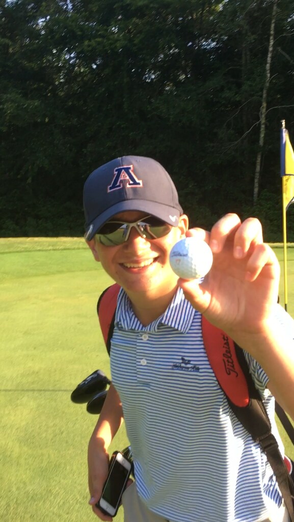 Ryan's First Ace, Age 15.