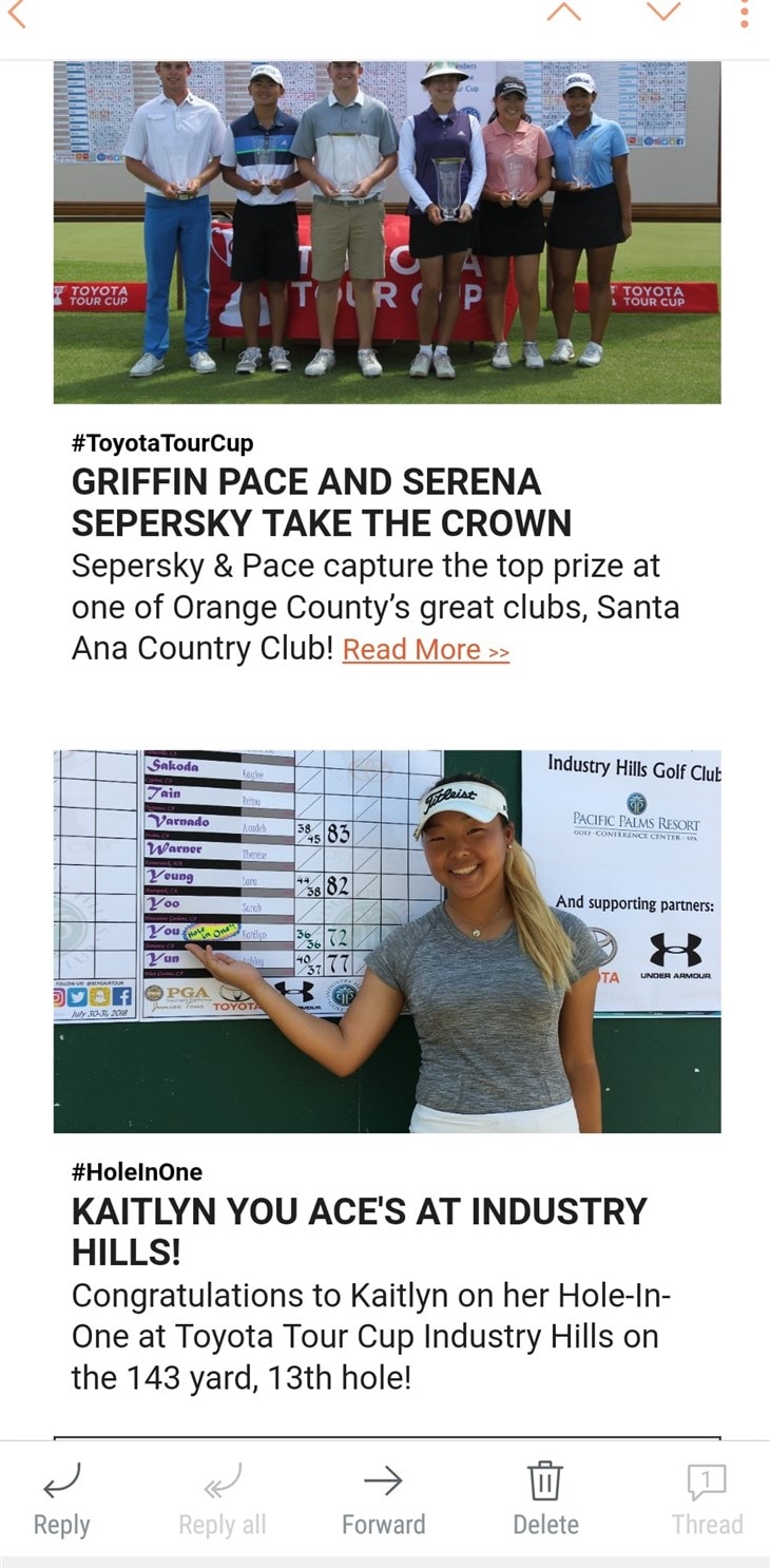 15 year old got a hole in one with a pro v1 ball.