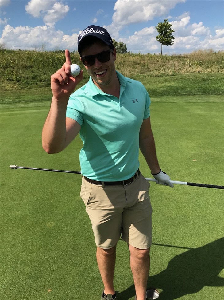 136yd hard left and in the hole!