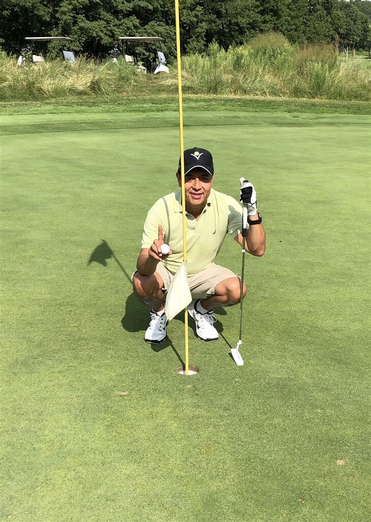 Blind shot hole in one