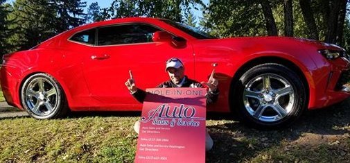 Hole in one to win a new Camaro SS
