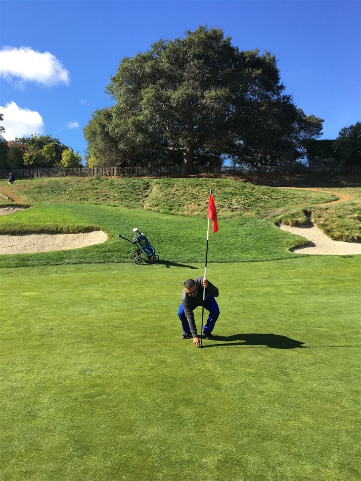 First Swing of the day at Pasatiempo