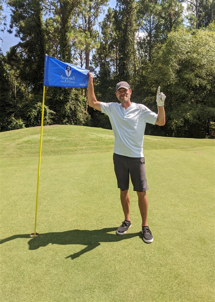 July 11 2020, St. James Bay, hole 6, hole in one