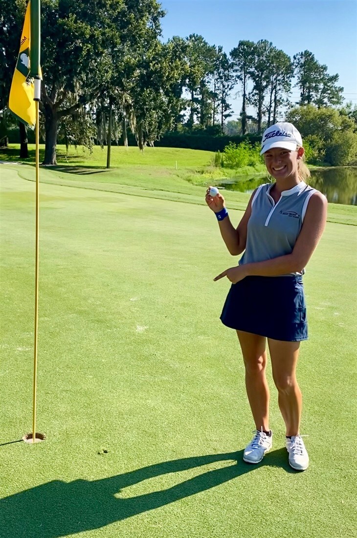 Hole-in-one to a 69