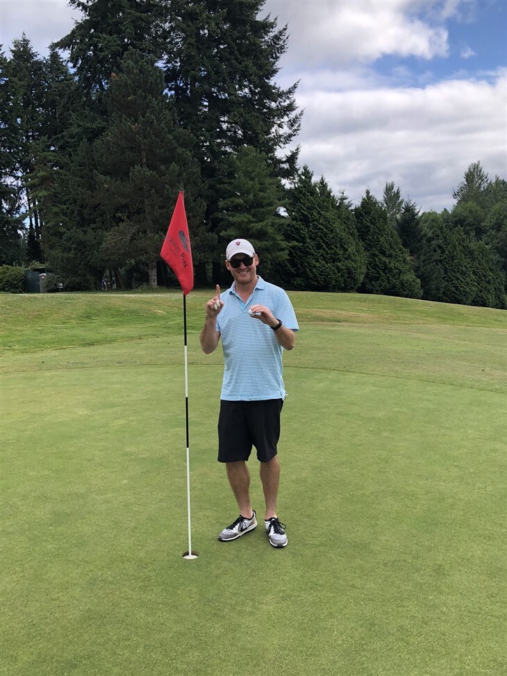 First Hole in One... and it came on a par 4!