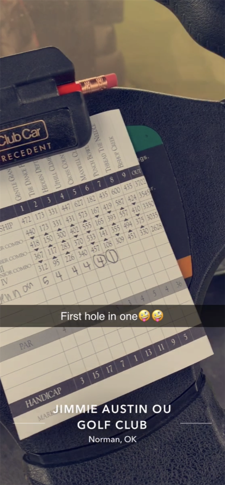 Dennons first hole in one