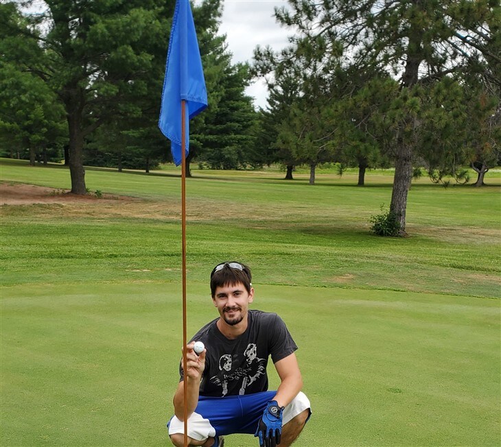 First hole in one.