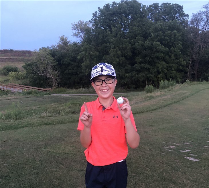 Grady makes his first Hole in One!